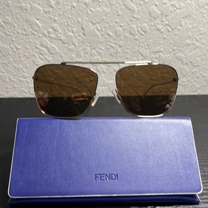 Mens Fendi FF logo print sunglasses